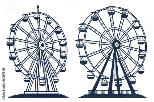 ferris wheel vector illustration