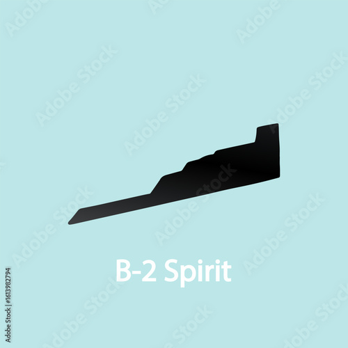 B 2 Spirit bomber, vector art illustration.