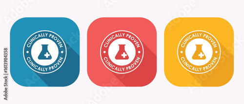 Clinically Proven Icons Showcase Evidence Based Validation and Research for Product Effectiveness with Science and Innovation