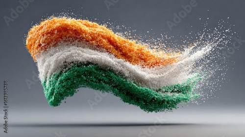 Wallpaper Mural Independence Day design with flying national flag on clean background Torontodigital.ca