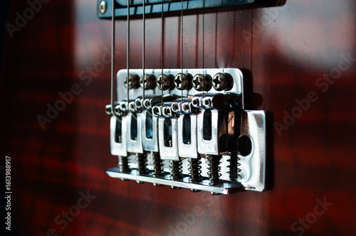 Fototapet close up of an electric guitar