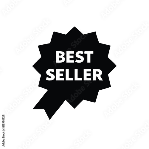 Best-seller badge silhouette in starburst shape