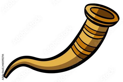 Shofar Horn Icon Religious Instrument Vector Artwork