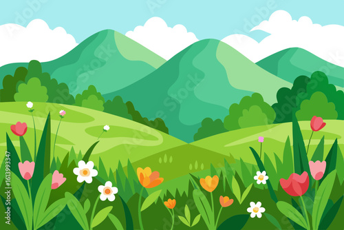 Delicate Wildflower Bloom Hand Drawn Vector Art