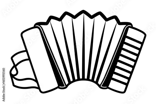 Accordion Silhouette Vector for Music-Themed Design