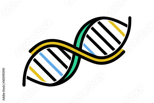 Genetics DNA Vector Icon for Science and Research
