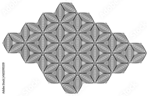  Abstract vector graphic based on harmonic vortex- F-51-12 Adobe Stock