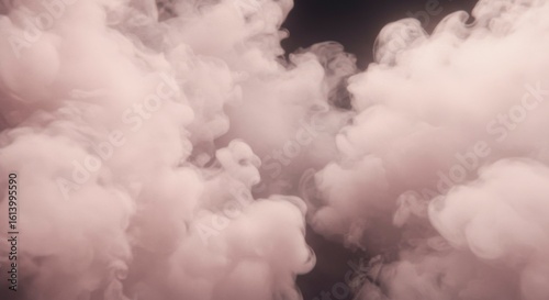 Abstract swirls of pale pink smoke