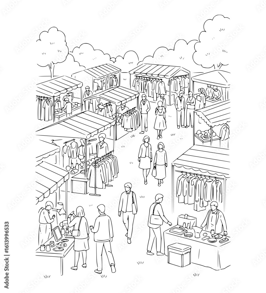 Obraz premium Weekend Flea Market