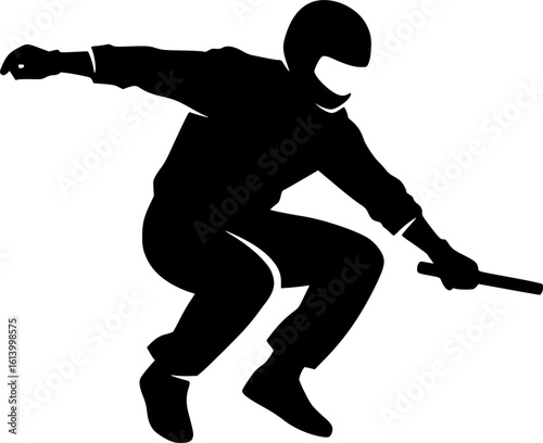 Stuntman Shape in action vector