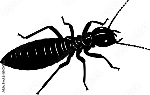 Termite Insect Silhouette Vector
