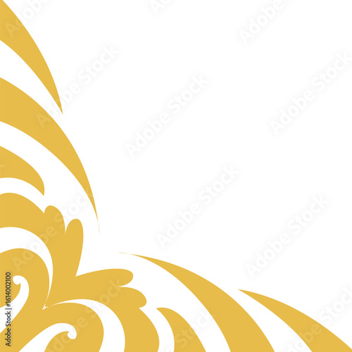 
Luxurious gold flourish motif vector, classic corner illustration