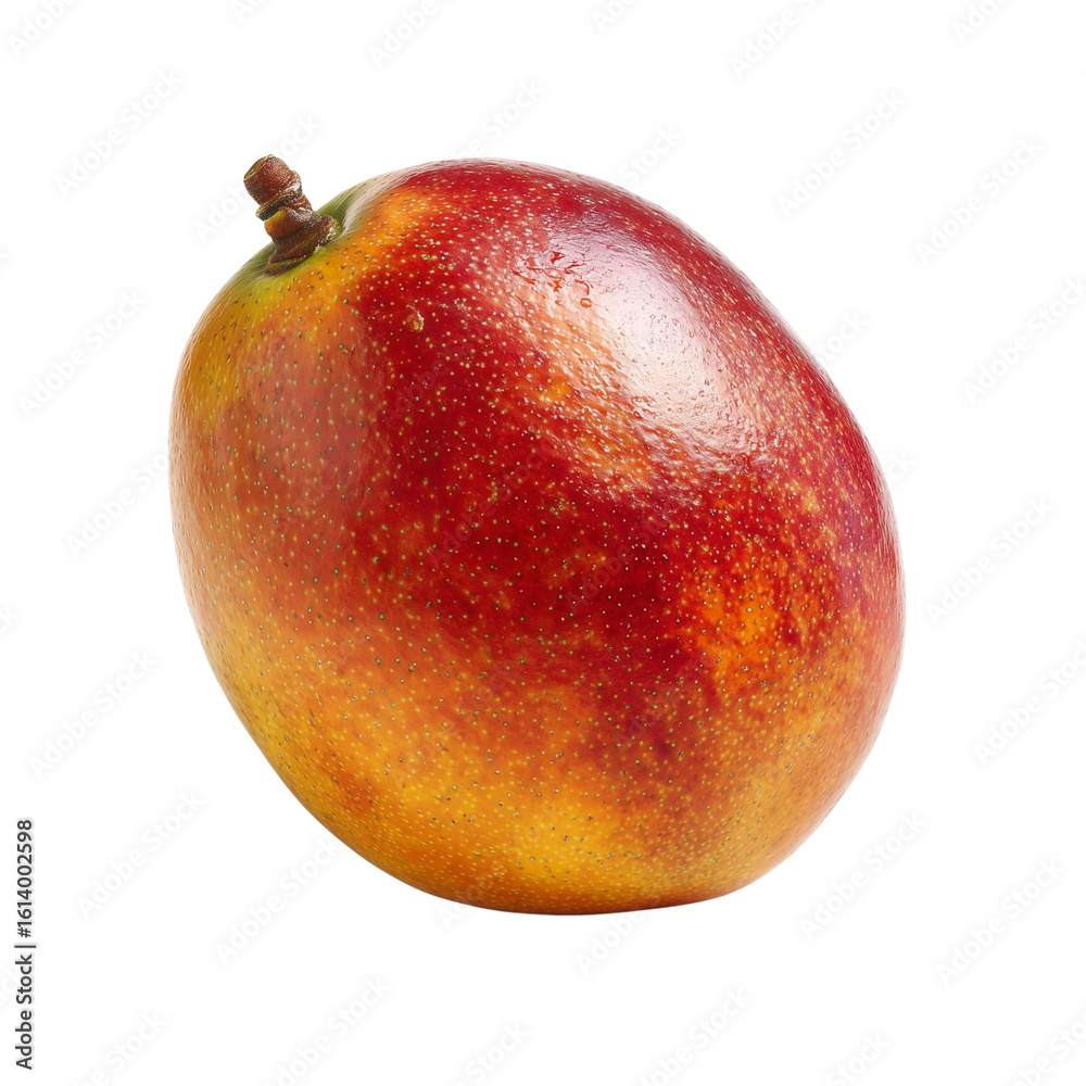 A fresh mango with orange skin isolated on transparent background A fresh mango with orange skin isolated on transparent background