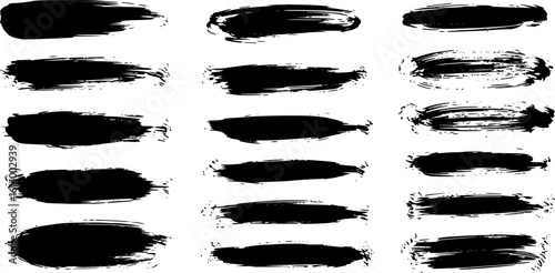 Set of Grunge Brush Strokes
