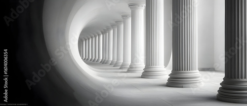 A grand colonnaded hall, bathed in light