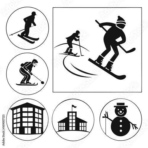 Winter Sports and Activities Icons Collection 1.
