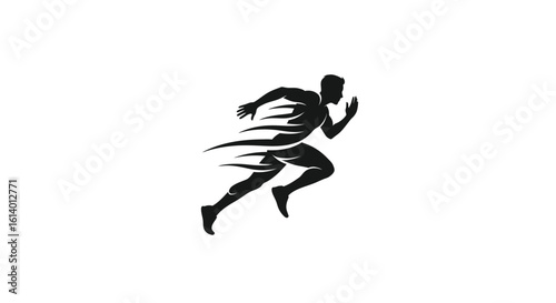 Abstract Runner in Motion
