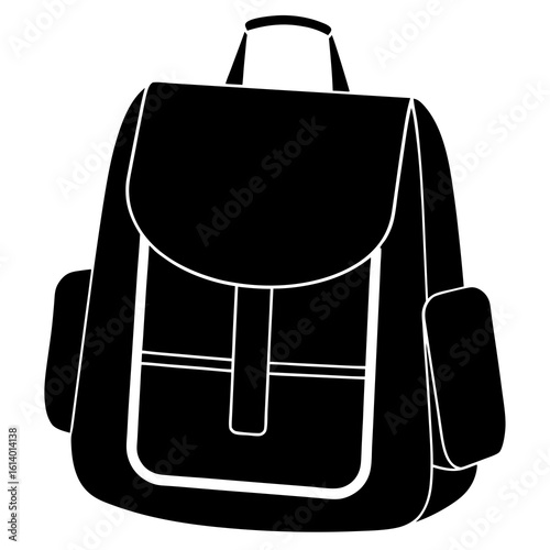 Foldable Backpack with Front Pocket Vector