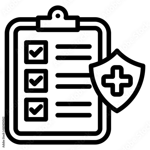 Insurance Plan line icon