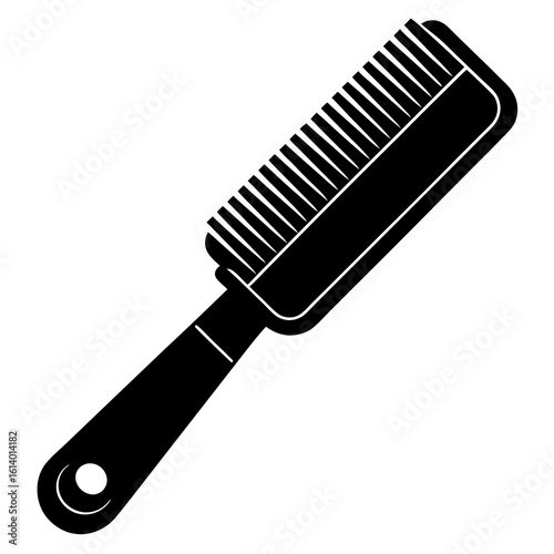 Travel Hairbrush with Handle Vector