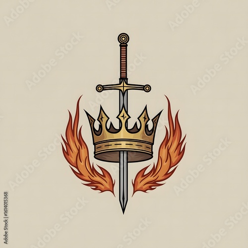 Golden Crown 3d swords