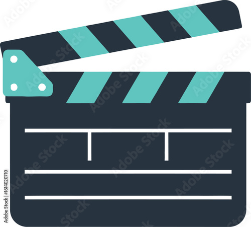 Stock vector illustration of a film clapperboard for movie making and cinema use