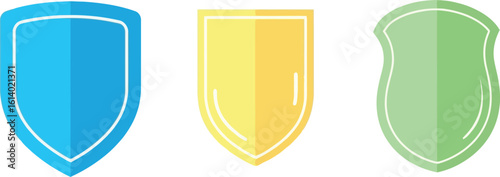 Security shield icon set vector illustration for protection and antivirus app