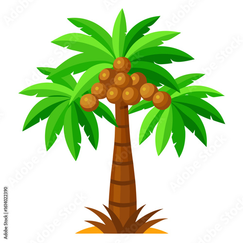 palm tree on white