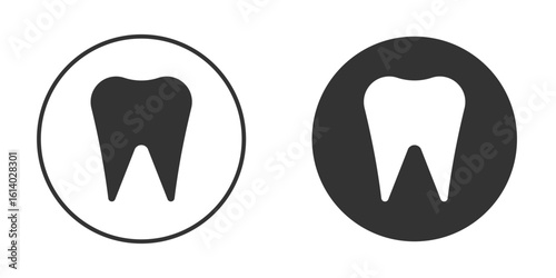 Tooth icon illustration. Pixel vector graphics - Vector.