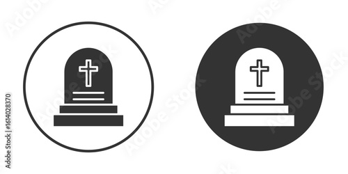 Tombstone icon illustration. Pixel vector graphics - Vector.