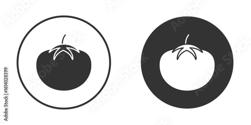 Tomato icon illustration. Pixel vector graphics - Vector.