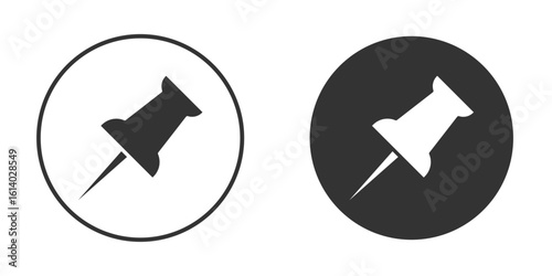 Thumbtack icon illustration. Pixel vector graphics - Vector.