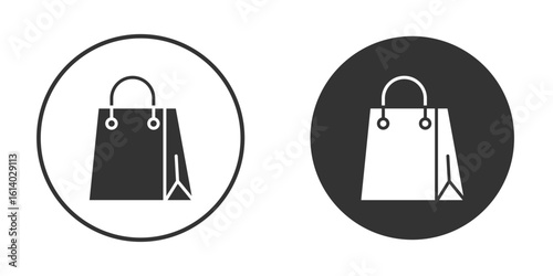 Shopping bag icon illustration. Pixel vector graphics - Vector.