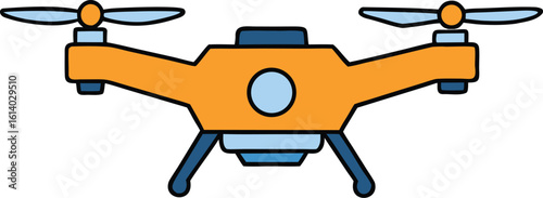 camera drone with propellers vector illustration on transparent background