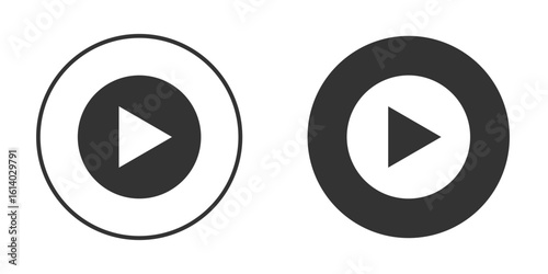 Play icon illustration. Pixel vector graphics - Vector.