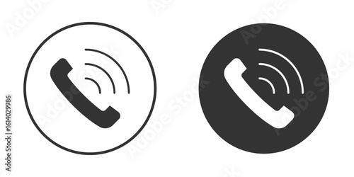 Phone call icon illustration. Pixel vector graphics - Vector.