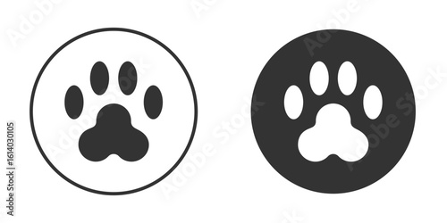 Paw icon illustration. Pixel vector graphics - Vector.