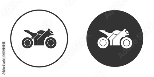 Motorcycle icon illustration. Pixel vector graphics - Vector.