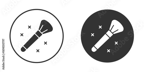 Makeup brush icon illustration. Pixel vector graphics - Vector.