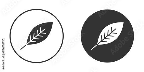 Leaf icon illustration. Pixel vector graphics - Vector.