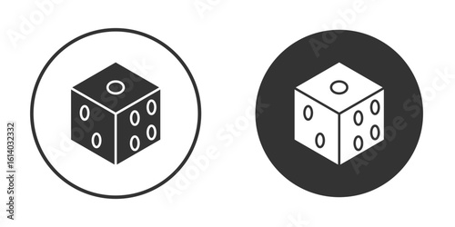 Dice icon illustration. Pixel vector graphics - Vector.