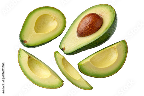 avocado isolated on white background