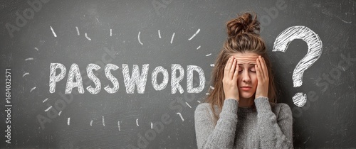 Woman with her hands on her face worried because she forgot her password