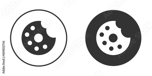 Cookie icon illustration. Pixel vector graphics - Vector.