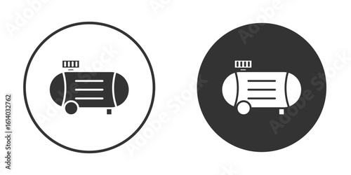 Compressor icon illustration. Pixel vector graphics - Vector.