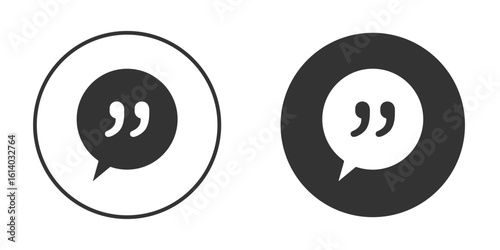Comment quote icon illustration. Pixel vector graphics - Vector.
