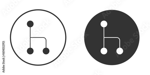 Code branch icon illustration. Pixel vector graphics - Vector.
