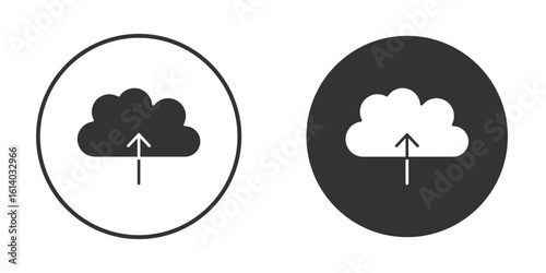 Cloud upload icon illustration. Pixel vector graphics - Vector.