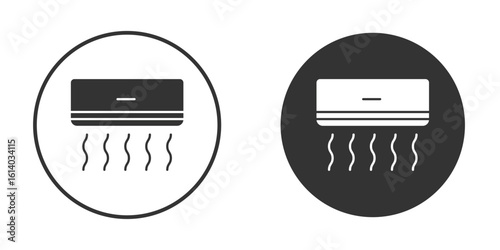 Air conditioner icon illustration. Pixel vector graphics - Vector.