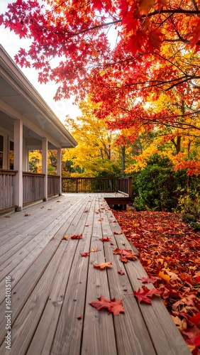 Autumn porch view